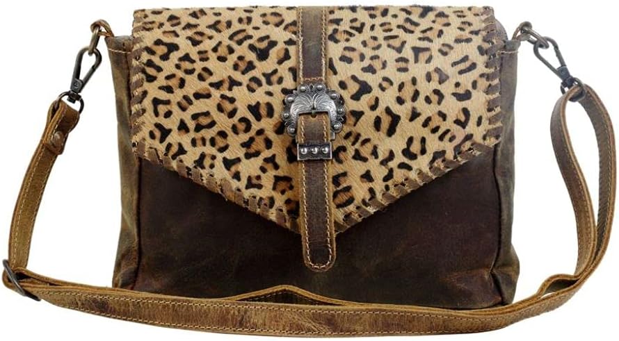 Myra Bag Swish Leather & Cowhide Bag Upcycled Cowhide & Leather S-2841