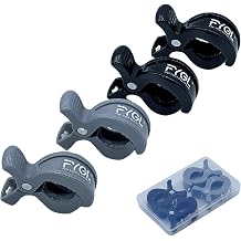 Universal Stroller Clips - Multiuse Fasteners, Black/Grey 4 Pack
