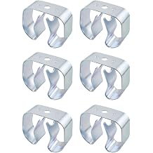 CHENJIN 6PCS Garden Tool Rack Metal Elastic Clip Holders 3/4-1-1/8-Inch Wall Mounted Tool Spring Grip Clips For Brooms Pipes Fixing Truck And Automobile Gauge Accessories