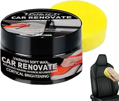 Dashboard Polish Wax, Car Cleaning Kit Dashboard Polish Car Interior Care Kit - Multipurpose Car Interior Care Kit - Portable Polishing Wax, Prevent Fading, Oxidation Car Seat Polishing Kit