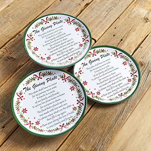 Set of 3 Melamine Christmas Garland Giving Plates Set of 3 Melamine Christmas Garland Giving Plates