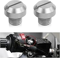 Vista 9 de zipelo Tornillo para espejo de motocicleta, 2 tapones para agujeros de espejo para espejos retrovisores de motor, accesorios decorativos de Negro