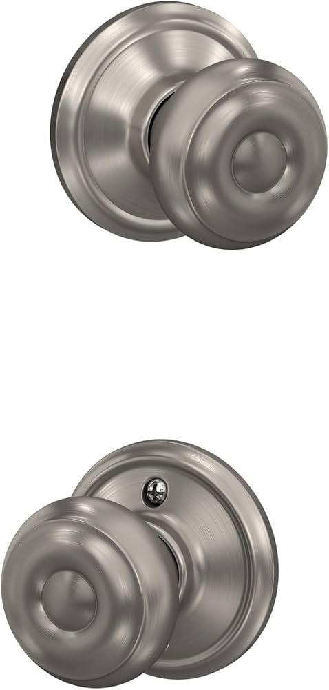 Schlage F10 GEO 619 Georgian Door Knob, Hall & Closet Passage Lock Schlage F10 GEO 619 Georgian Door Knob, Hall & Closet Passage Lock