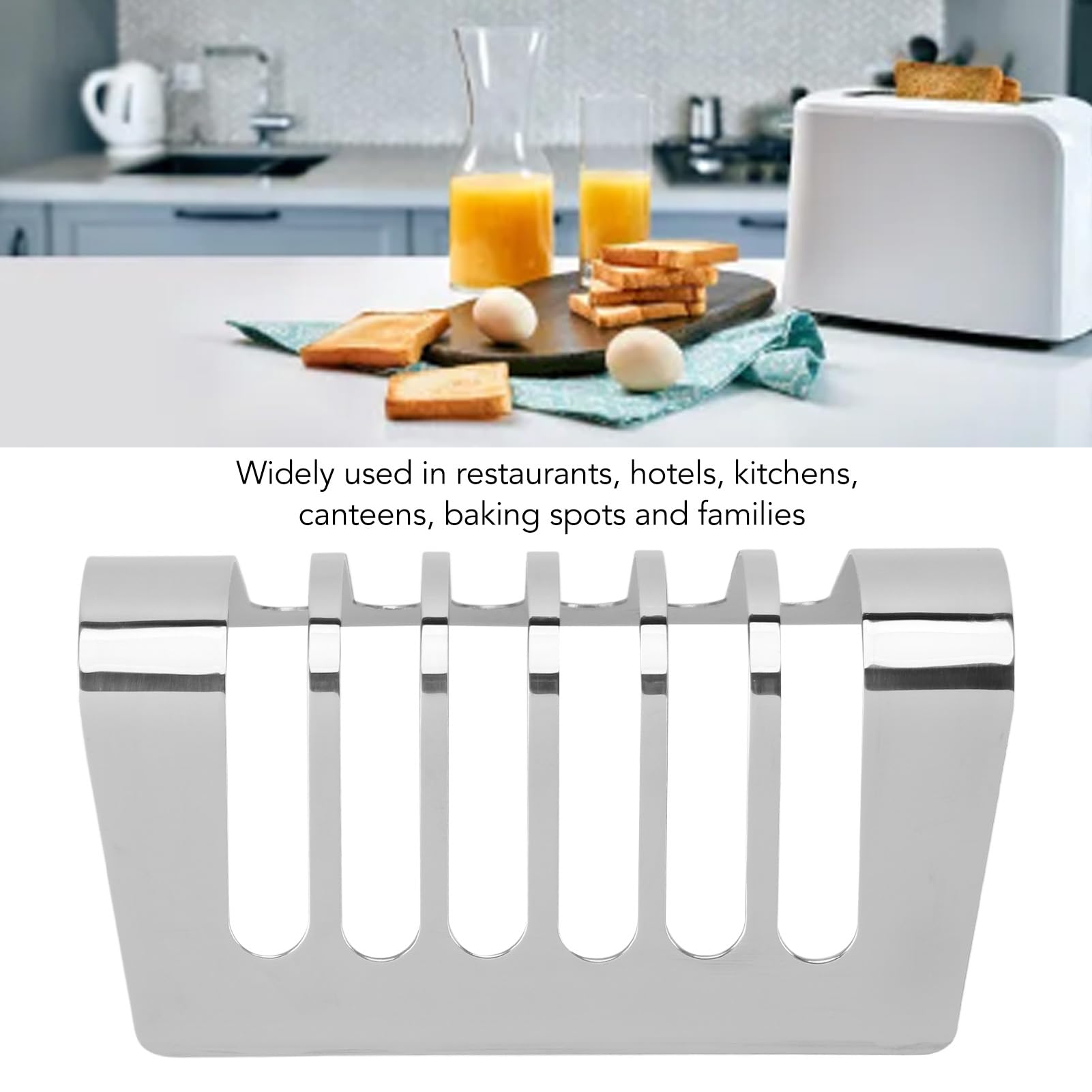 XHTLLO Bread Rack, Multipurpose Stainless Steel 6 Sliced Bread Rack, Innovative Bread Storage Rack for Home Kitchen Outdoor