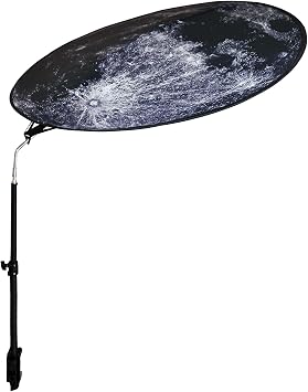 Office Cubicle and Desk Shade - Foldable 36" Circular Shading, Light-Proof Desk Canopy,Light Shade with Clamp and Rotatable Rod, Designed for Light Sensitive Workers
