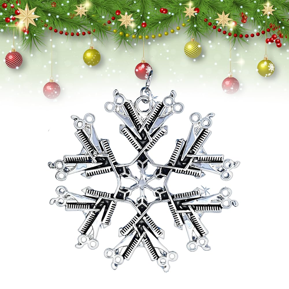 Hairdresser Ornament | Gifts with Meaning, Christmas Hairdresser Snowflake Ornament, Hairdresser Decorative Pendant, Hairdresser Ornaments for Christmas Decor (1 PC)