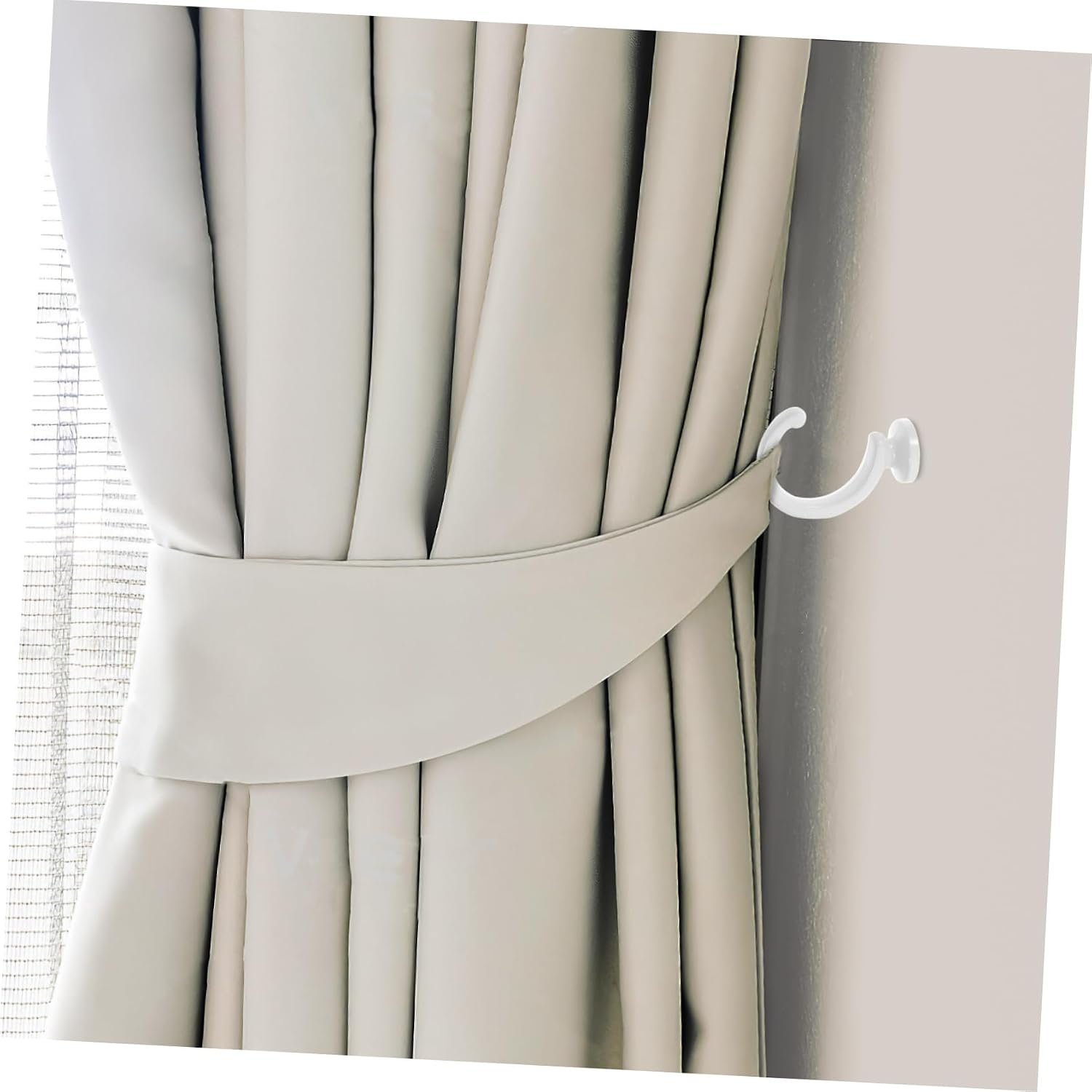 Sosoport 4 Sets Bronze Curtain Tie Backs Hooks Wall Hanging Hooks for Drapery Multi-Purpose Holdbacks