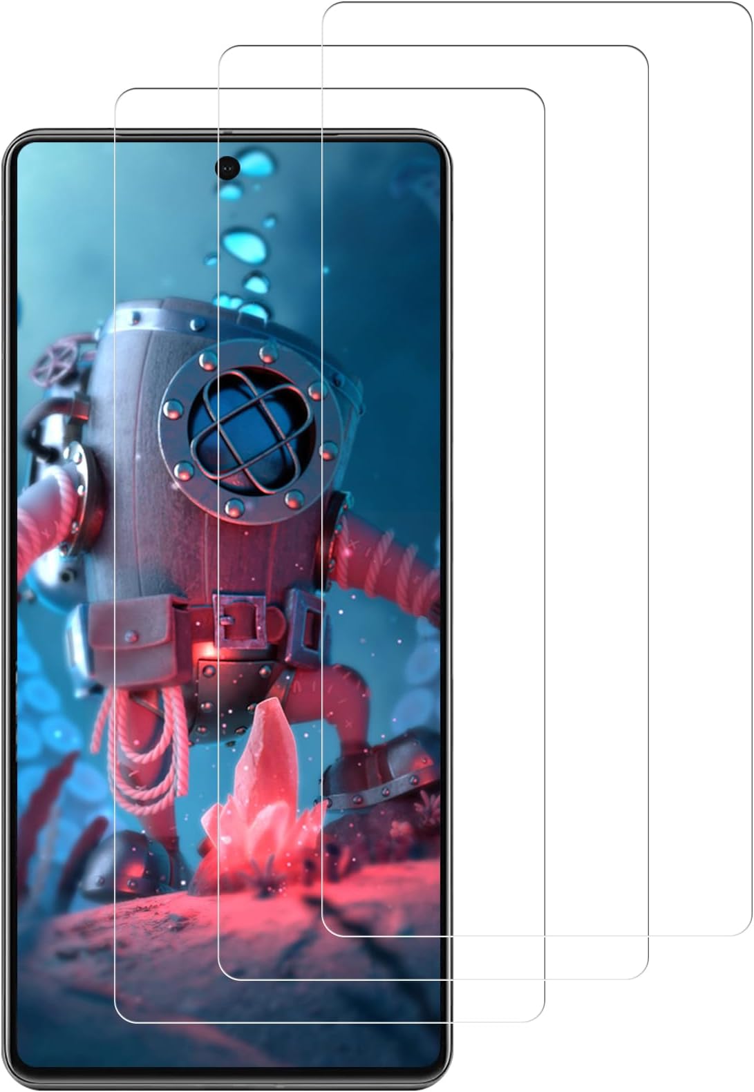 Beukei Screen Protector for Google Pixel 7a, 3 Pack Tempered Glass