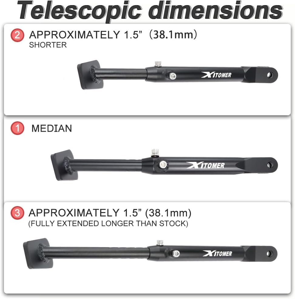 Xitomer Adjustable Kickstand Compatible with YZ85 2002-2025 YZ85, 3 inches Adjustable Motorcycle Side Stand Side Foot Support