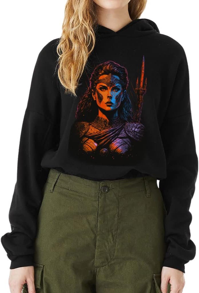 Beautiful Cinched Bottom Hoodie - Cool Graphic Women’s Hoodie - Digital Art Hooded Sweatshirt