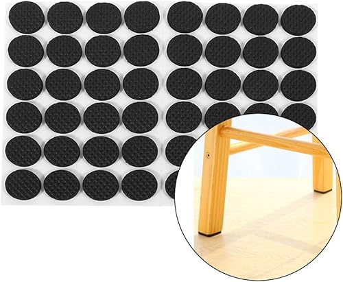 Miniatura 2 de 48 protectores de suelo, circulares de color negro, antideslizantes, autoadhesivos, protectores de muebles para armarios, armarios, protectores de