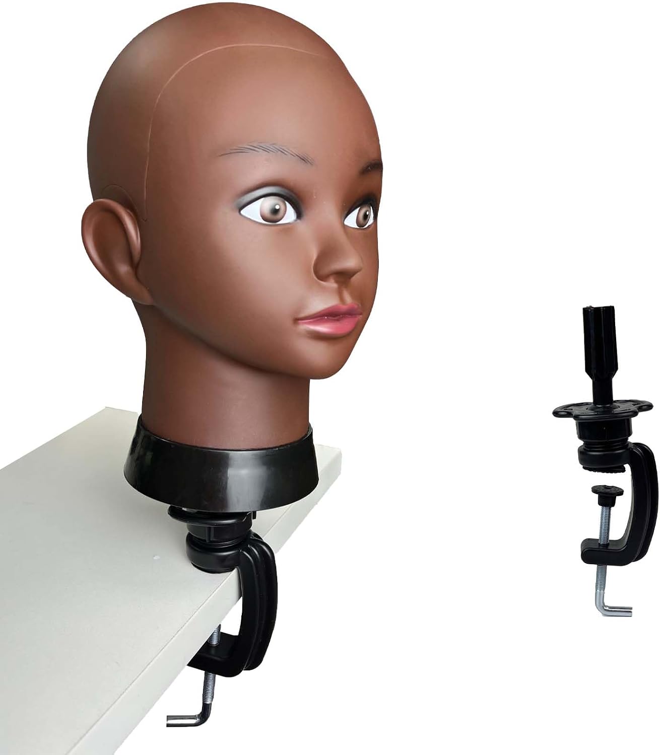 Opini Mannequin Head Table Clamp Stand Adjustable Wig Head Holder Plastic Metal Human Hair Mannequin Head Clamp Stand Solid Wig Head Holder