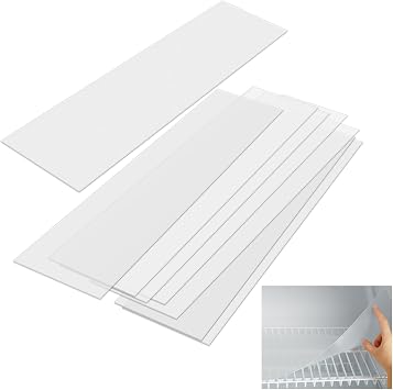Barydat 8 Pcs Frosted Plastic Shelf Liner Waterproof Non Adhesive Shelf Mats for Wire Shelves Strength Wire Shelving Cover for Kitchen Shelving Unit Pantry Cabinet Storage Clear,16 x 72 Inch