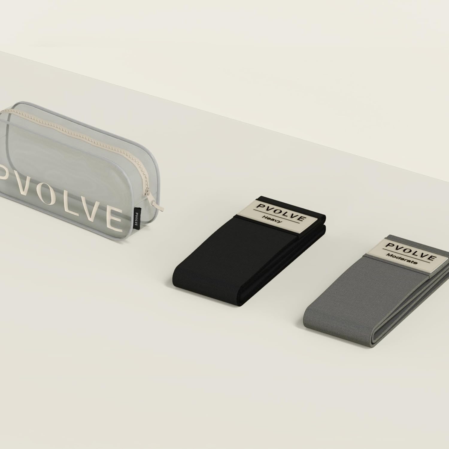 Pvolve Booty Bands Set – Moderate & Heavy Fabric Resistance Bands for Glutes, Hips & Legs