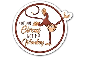 Not My Circus Not My Monkeys Wall Art Decor - Metal Sign