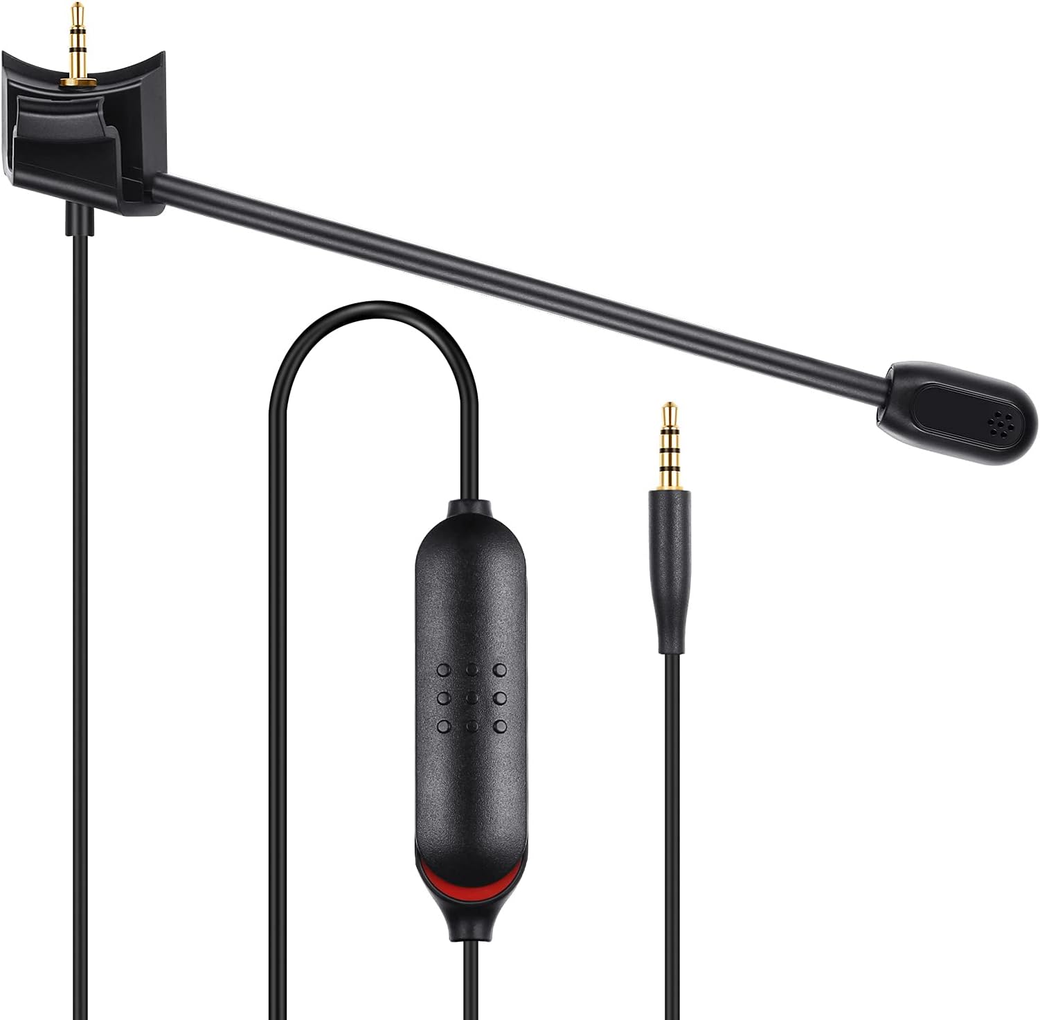 Detachable Mic Replacement for Bose QuietComfort 35 II(QC35 II) & Quiet Comfort 35(QC35) Headphones, Boom Gaming Microphone with Mute Switch for Xbox One, PS4, PS5, PC