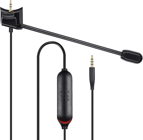 Reemplazo de micrófono desmontable para auriculares Bose QuietComfort 35 II (QC35 II) y Quiet Comfort 35 (QC35), micrófono para juegos Boom con