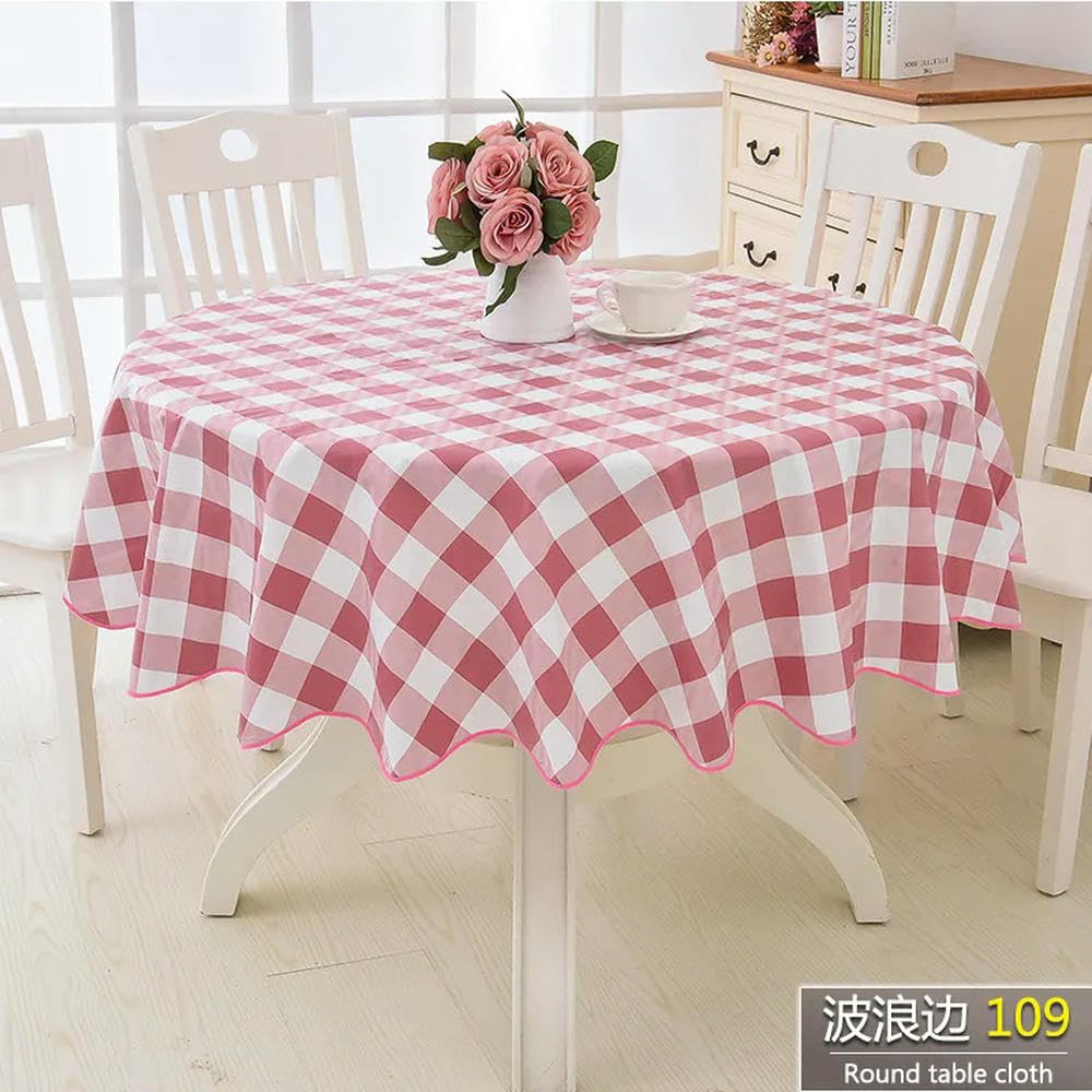 137-200 cm PVC Hotel Tovaglia Rotonda Impermeabile e Resistente all'olio Grande Tovaglia Rotonda in plastica per Hotel Tovaglia Lavabile e antiscottatura