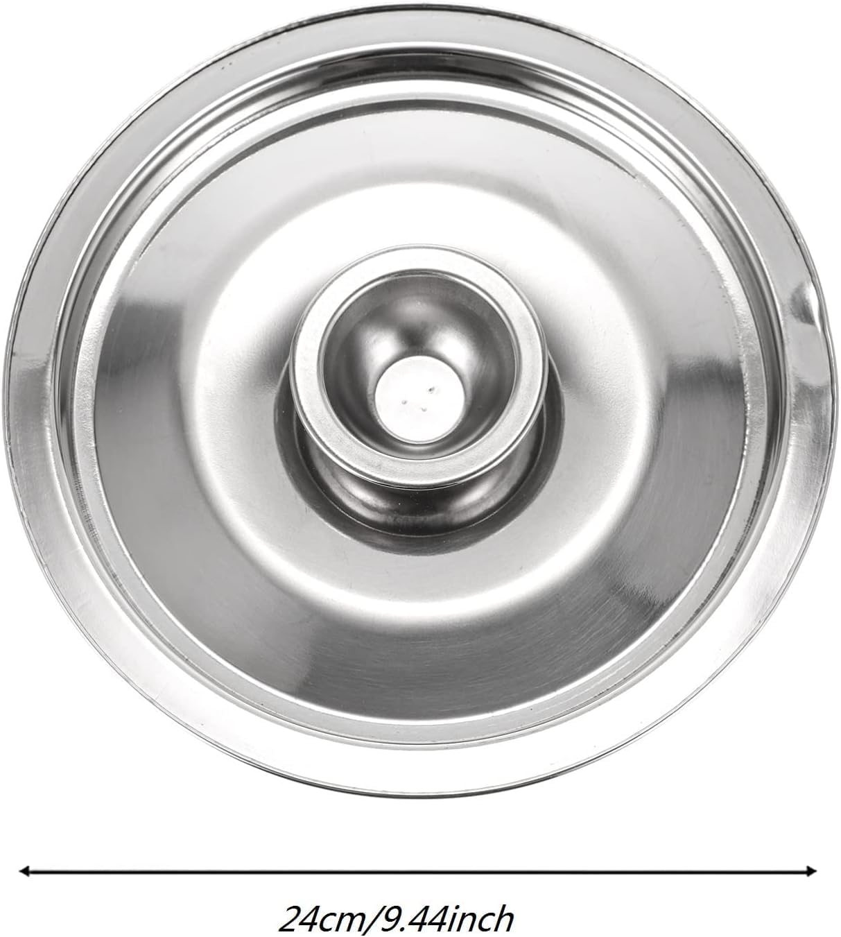 Español Tapa Universal De Acero Inoxidable, Tapa Universal De 14/16/18/20/24 Cm, Tapas De Repuesto para Ollas Y Sartenes, Tapa De Acero Inoxidable para Cacerola Y Sartén, Silver, 24cm