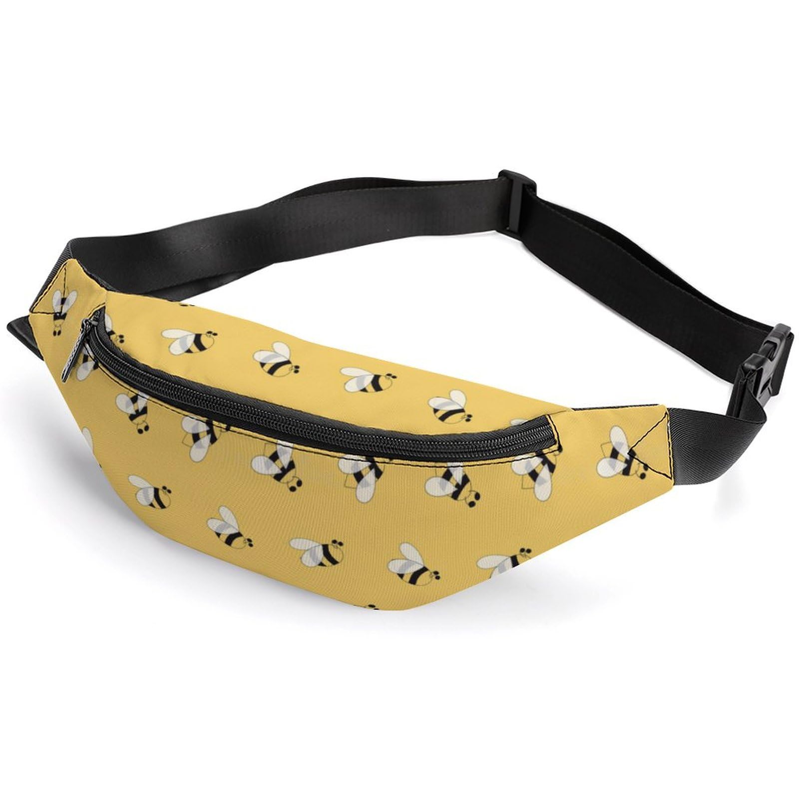 Lyfthologen Waist Bag, Cute Bee Bumbag, Adjustable Fanny Pack for Running Walking Hiking