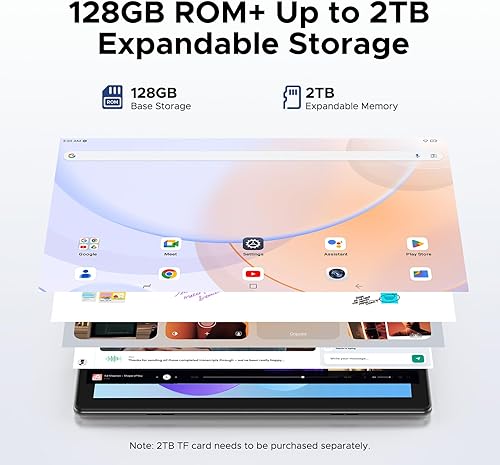 Miniatura 5 de Tablet DOOGEE U10 Android 15 con pantalla de 10 pulgadas, 16 GB de RAM + 128 GB de ROM (2 TB TF), WiFi 6 Tabletas para niños con 5060 mAh, conector