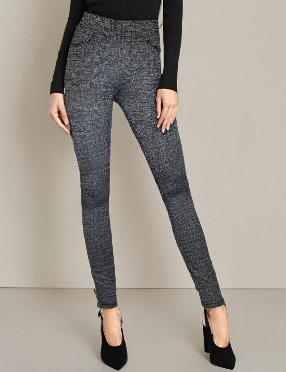 Hybrid & Company Women's Casual Leggings Elastic Waistband Skinny Pants - Image 7