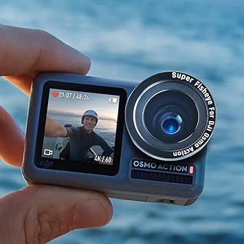 Adcom DJI Osmo Action Camera Fisheye Lens Compatible Osmo Action Camera