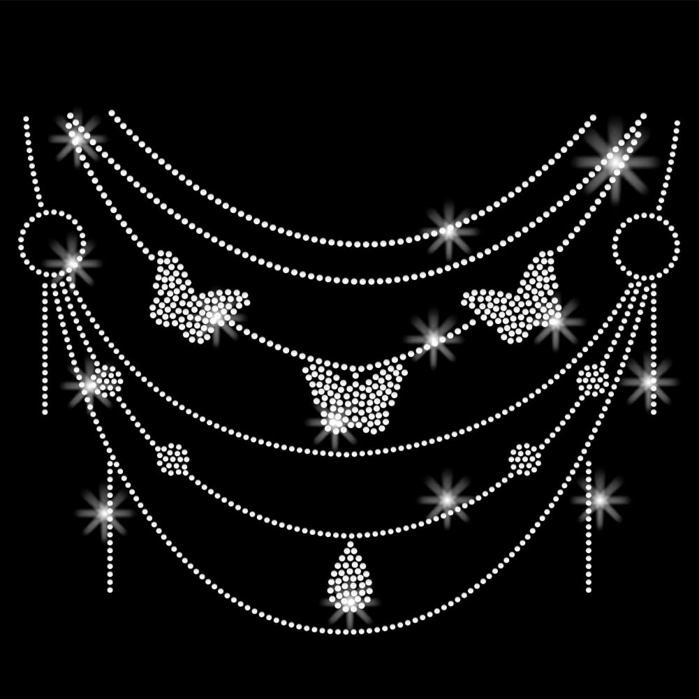 Patch thermocollant strass brillant grand format pour transfert sur T-shirt