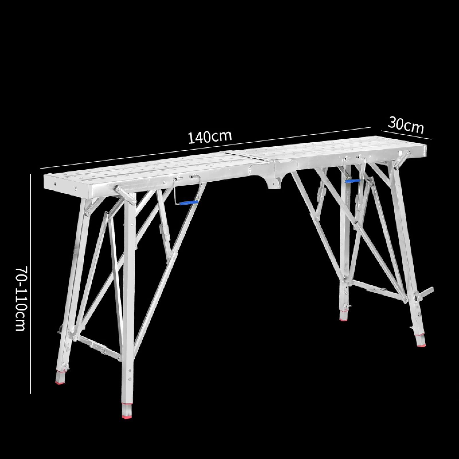Plataforma Plegable portátil con trampilla, andamio de Acero de Altura Ajustable para Trabajos de Pintura de Paneles de Yeso, Mantenimiento del hogar y mejoras del hogar.