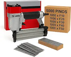 MTX Pinador e Pneumático Profissional com 5000 Grampos, F10 a F50mm