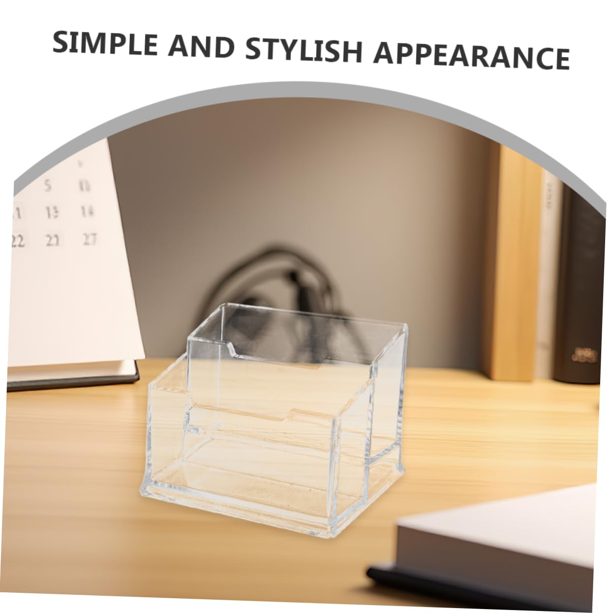 Mipcase 5pezzi Porta Biglietti da Visita Trasparente in Plastica Organizzatore da Scrivania per Biglietti da Visita Espositore da Tavolo per Etichette