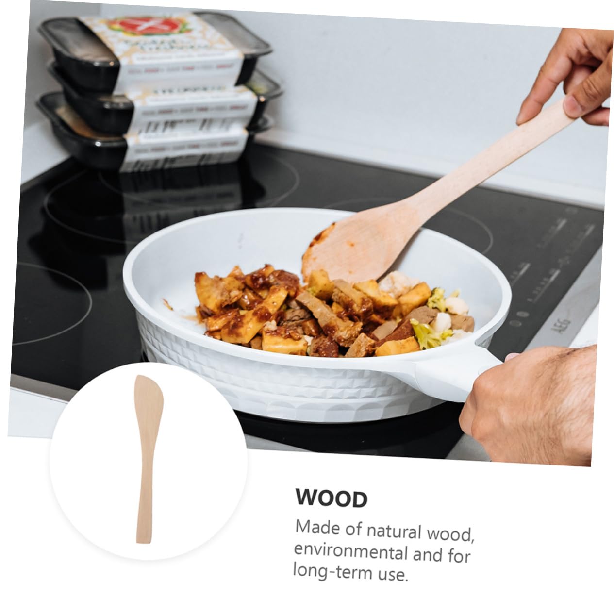 KICHOUSE 15Pcs Wooden Dumpling Filling Spoons Cheese Spreaders Kitchen Utensils for Making Dumplings Baozi Wonton for Home Restaurant Use