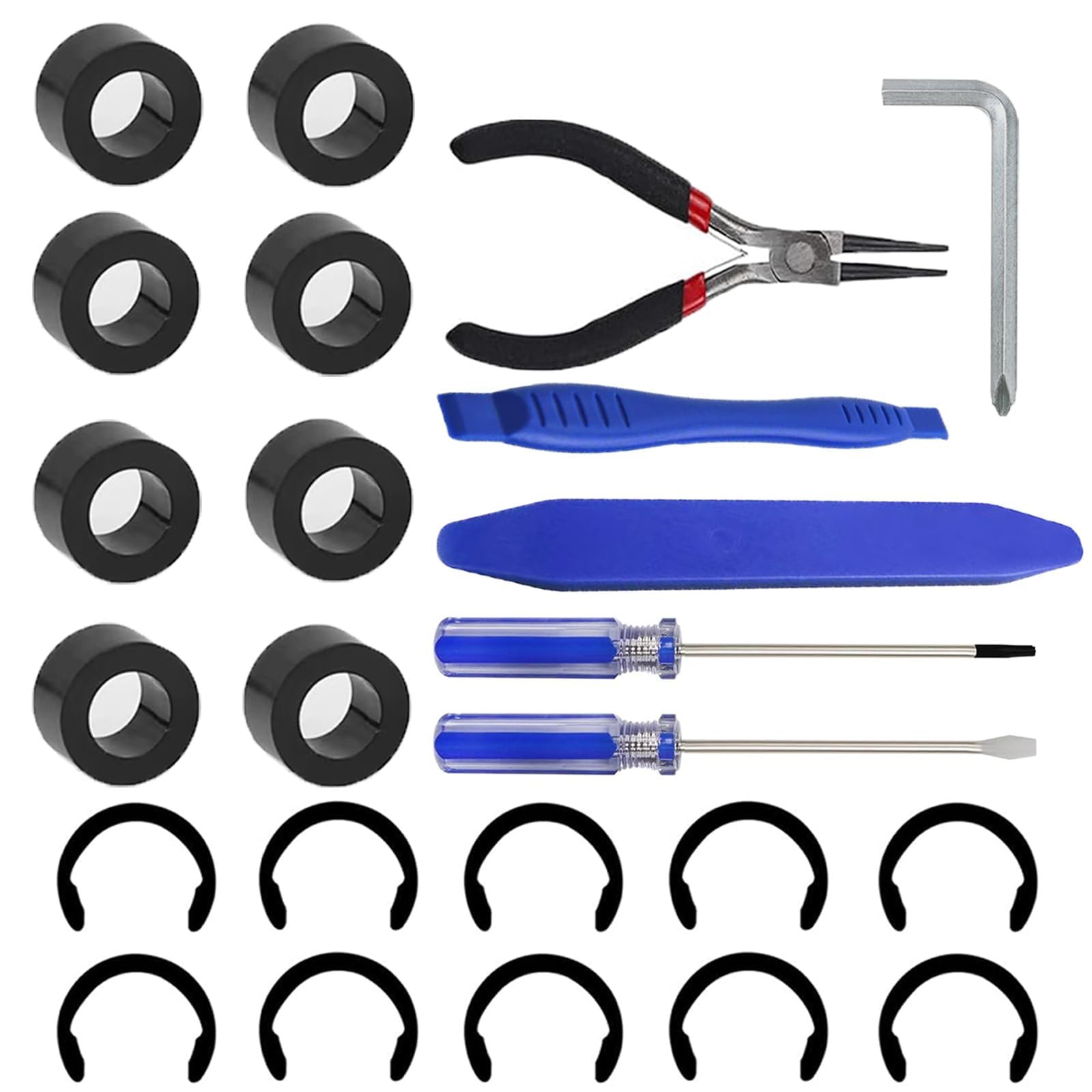 24 Packs Rubber from Moving Retaining Clip Rings Rubber Roller Replacements Sets Compatible with Cricut Maker/Maker 3 Only Roller Resolution for Cricut Maker Complete Repair Tools