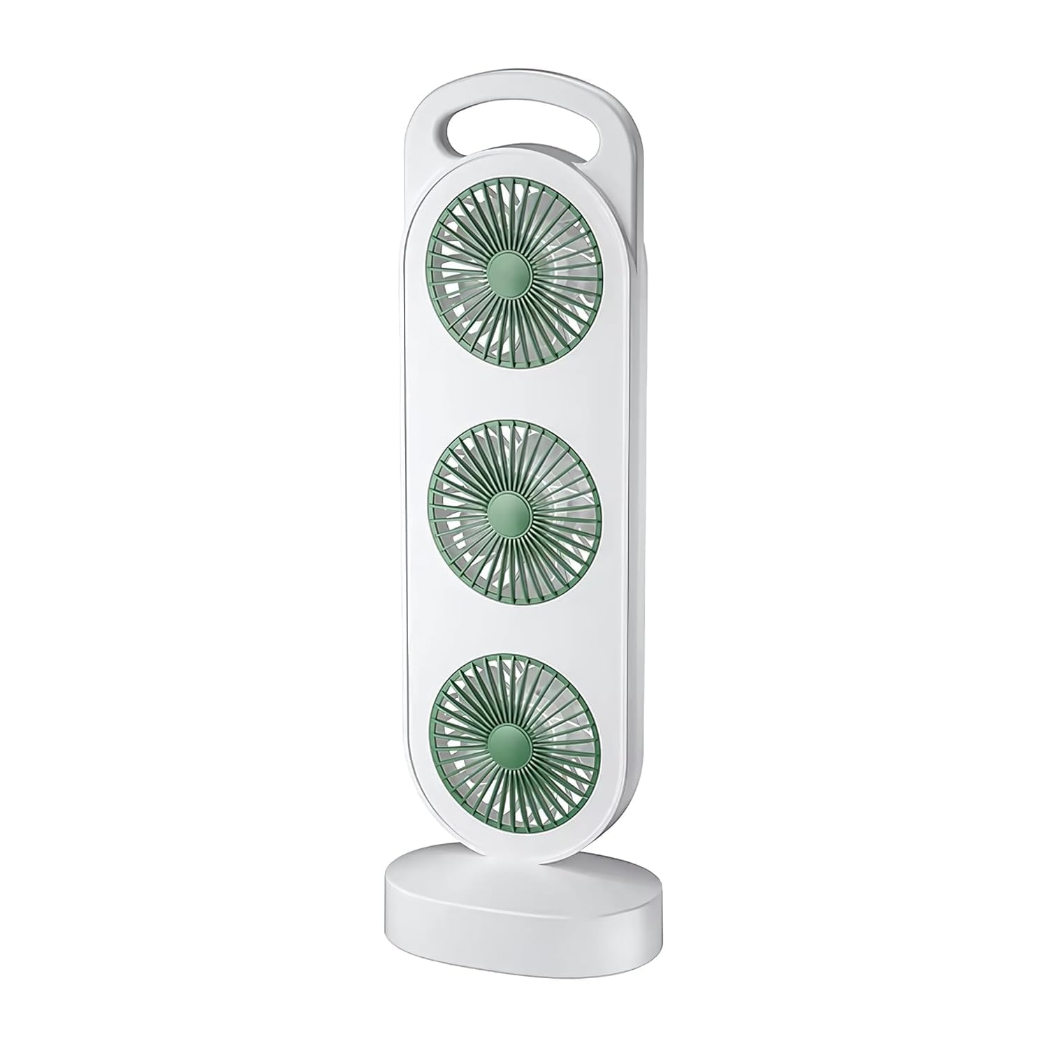 Portable Rechargeable Mini Fan, Handheld & Table Desk Fan with USB Charging, Speed Adjustable Fan for Home Office Travel Outdoor, Clip Fan | Tower Fan | Hand Fan (Triple-Head Desktop Fan) 1