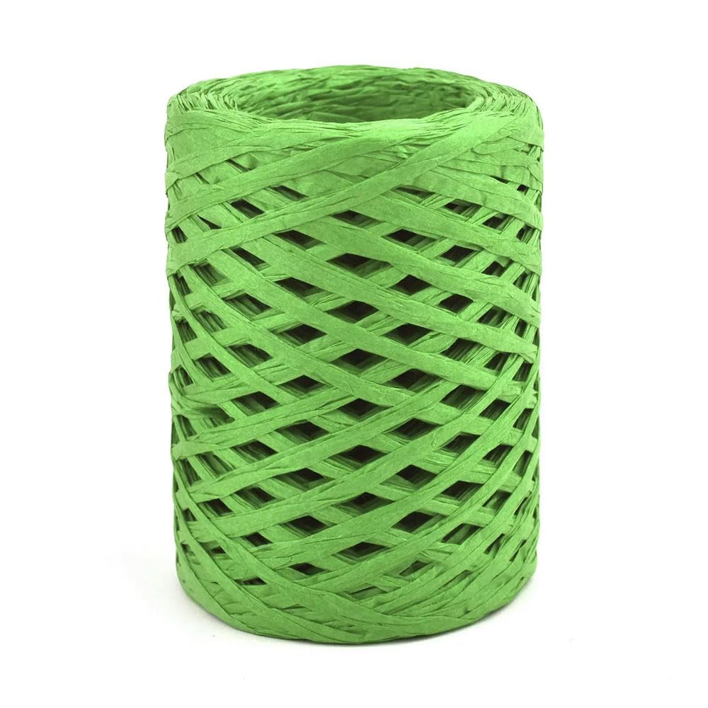 VIXDA 100M Natural Raffia Straw Yarn Hand-Knitted Crocheting Grass Paper Rope For DIY Sunhat Beach Bag Cord Baking Gift Packaging Rope
