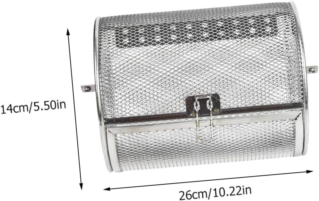 Stainless Steel Grilling Cage for Bbq Rotating Baking Basket for Nuts Chestnuts Kitchen Gadget for Easy Roasting Easy to Clean image 2