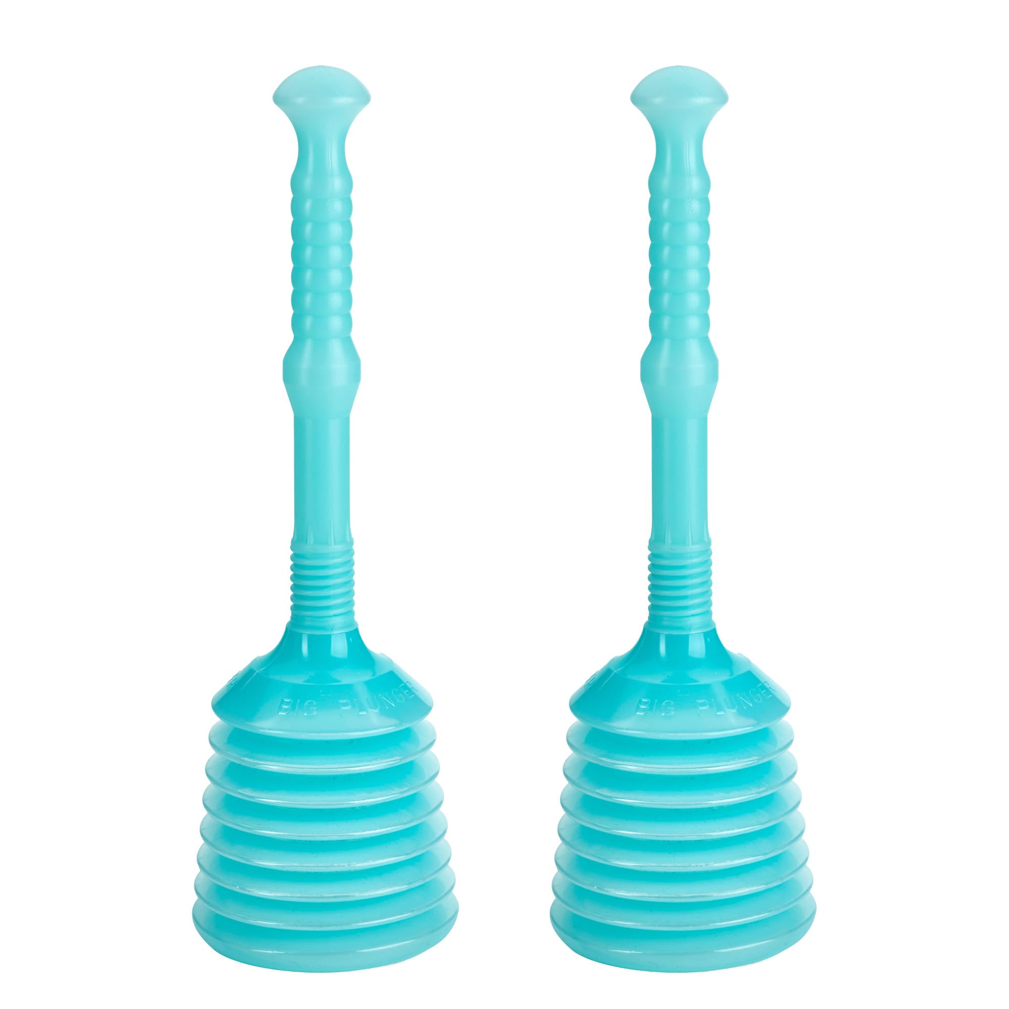 TURBO PRODUKTE Stampfer Eisblau, Pömpel für Toilette & Dusche, 2er Set