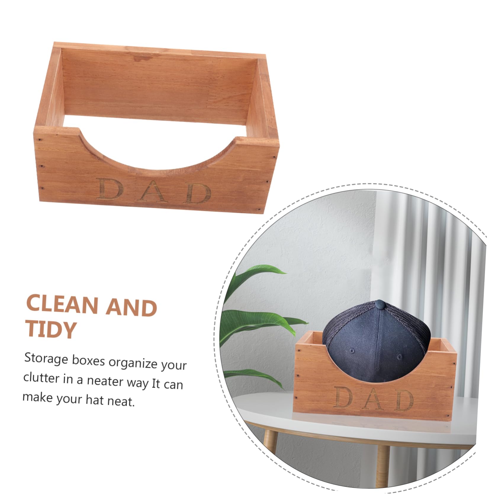 OFFSCH Rustic Wooden Hat Holder Storage Box Stylish Display Organizer for Caps Craftsmanship for Home Office Event Decoration Versatile Wooden Storage