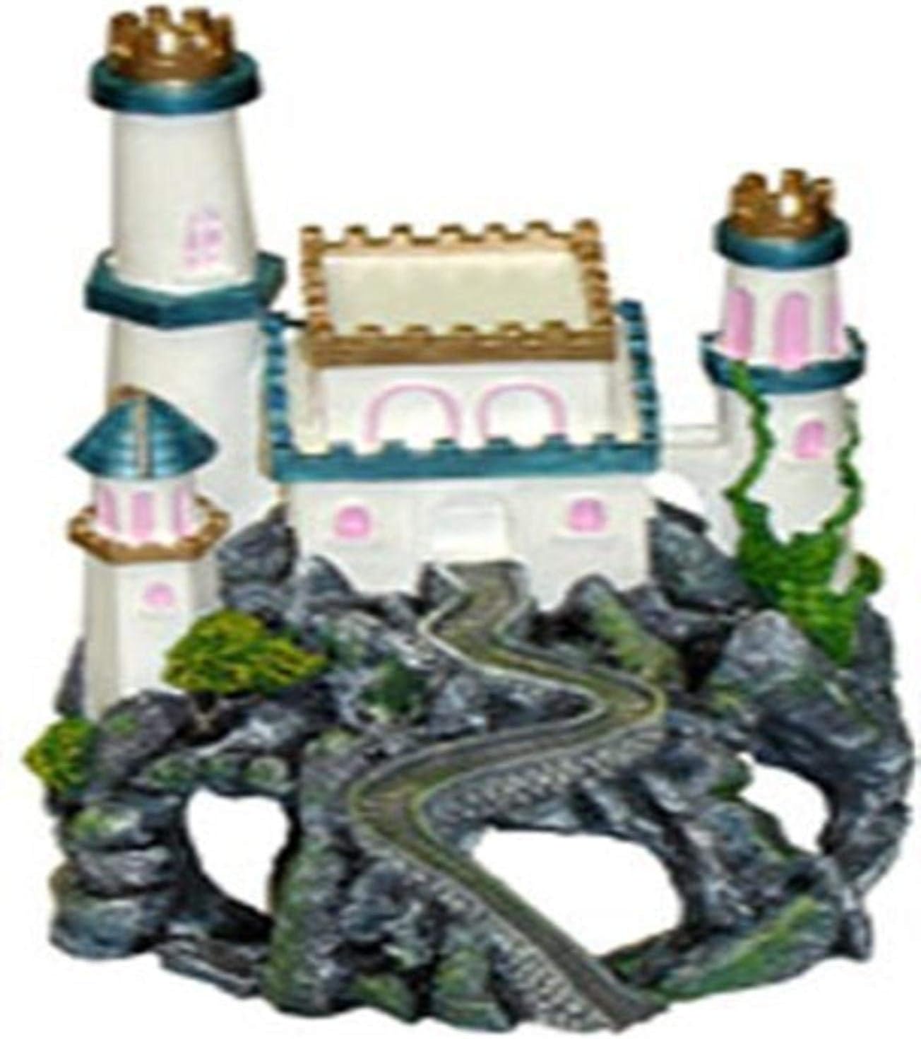 Exotic Environments Princess Castle Cavern Aquarium Ornament, 6-Inch by 7-Inch by 8-Inch