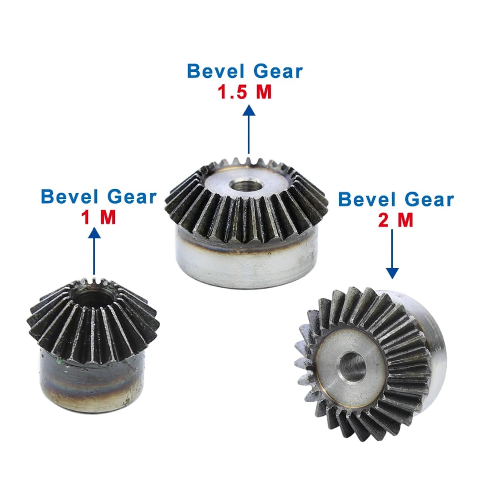 Ingranaggio conico 1 pezzo 2M22T/23T/24T/25T/26T/27T ingranaggio angolo di maglia di 90 gradi rapporto di trasmissione in acciaio al carbonio componenti di trasmissione 1:1(25 Teeth)