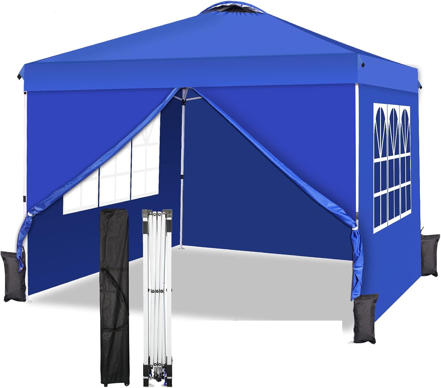 10'x10' Pop up Canopy Tent with Sidewalls, Heavy Duty