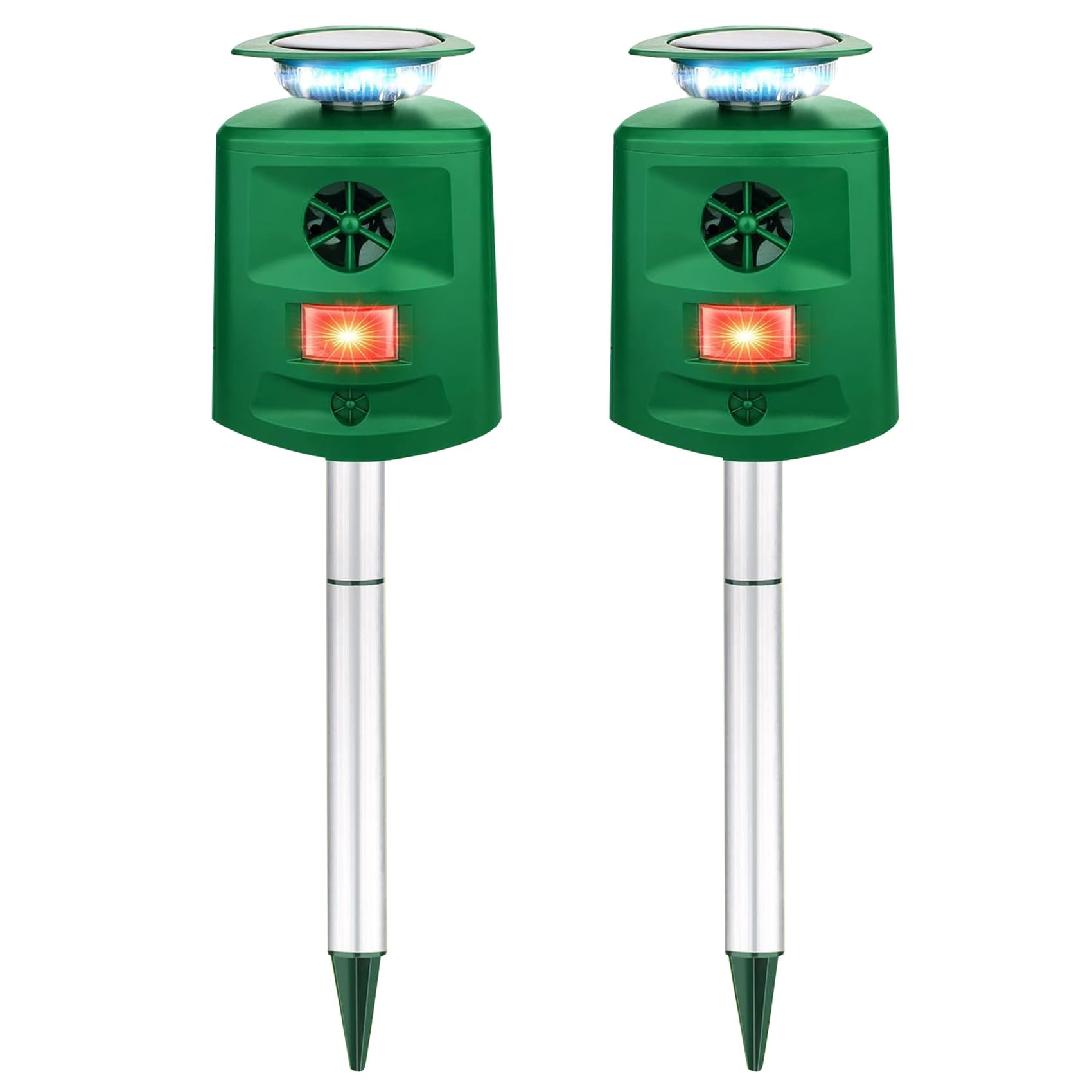 Hndhbfgrt 2X Solar Ultrasonic Animal Repeller,Cat Repellent Outdoor,Repellent Animal Repeller with Motion Sensor