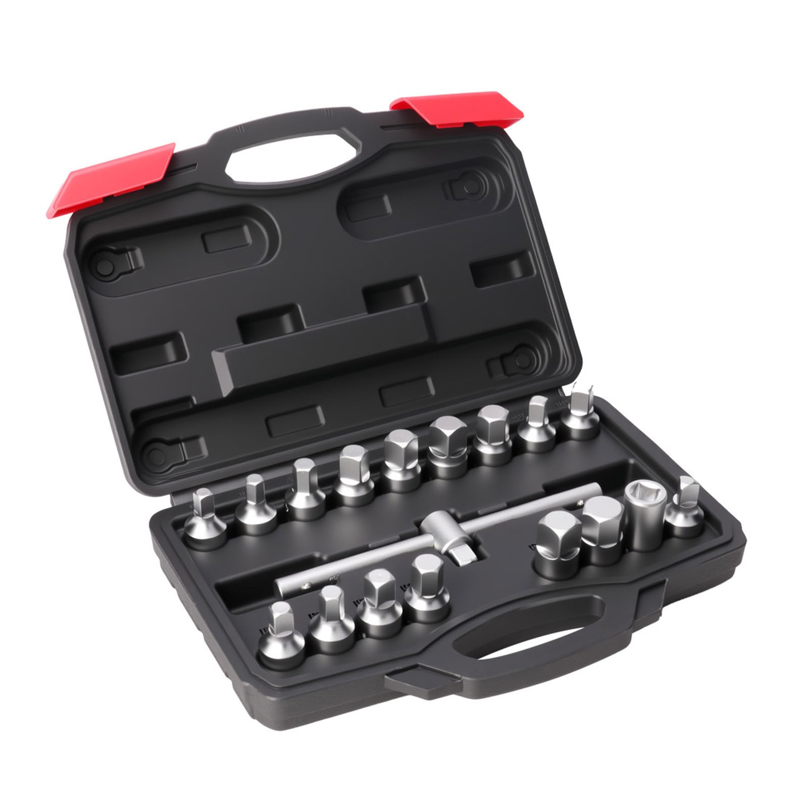 Msioytog Comprehensive 18Pc Mechanics Set With Universally Levers Wrench Resistant Socket Ergonomic Handles For Efficient Repairs Portable Wrench Set For Mechanics
