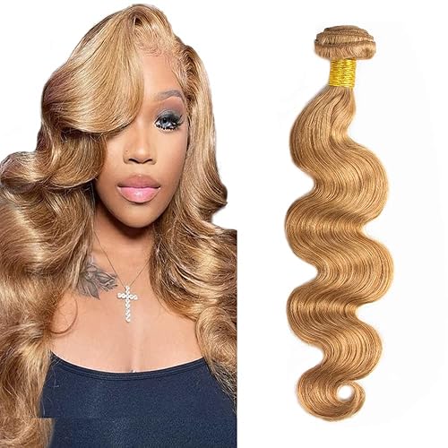 Extensiones de cabello humano lacio 27 color rubio 27 extensiones de cabello humano brasileño sin procesar para mujeres negras sin enredos cabello