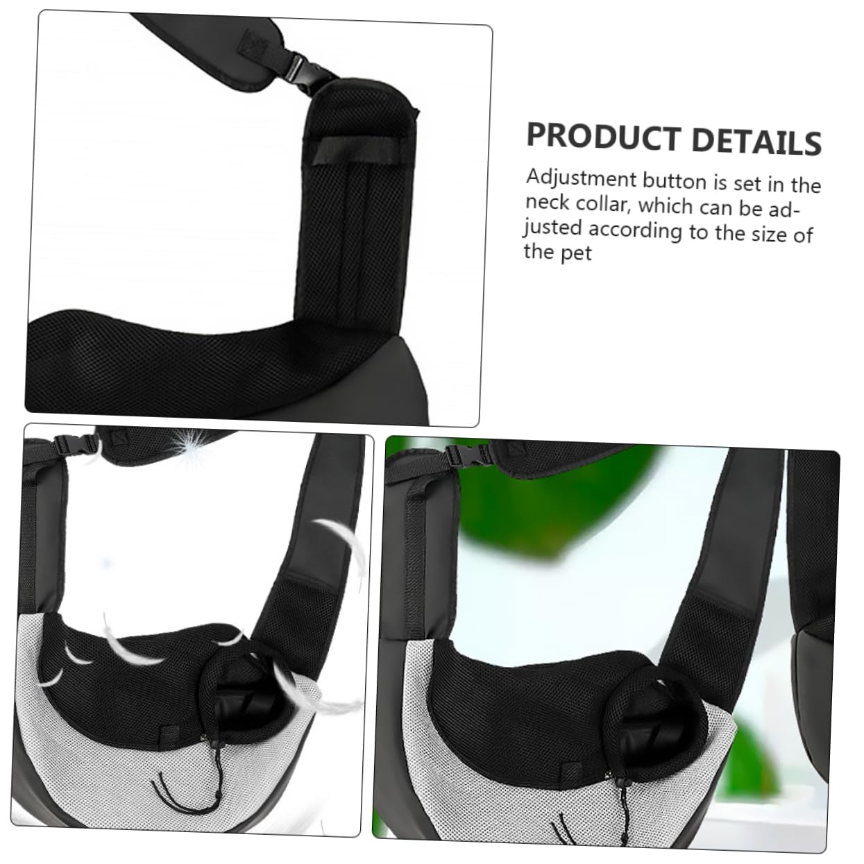 BESPORTBLE Pet Outing Crossbody Bag 70% Polyester 30% PVC Large Capacity Strong Bearing Easy to Clean Pet Travel Bag for Dogs Cats and Small Pets