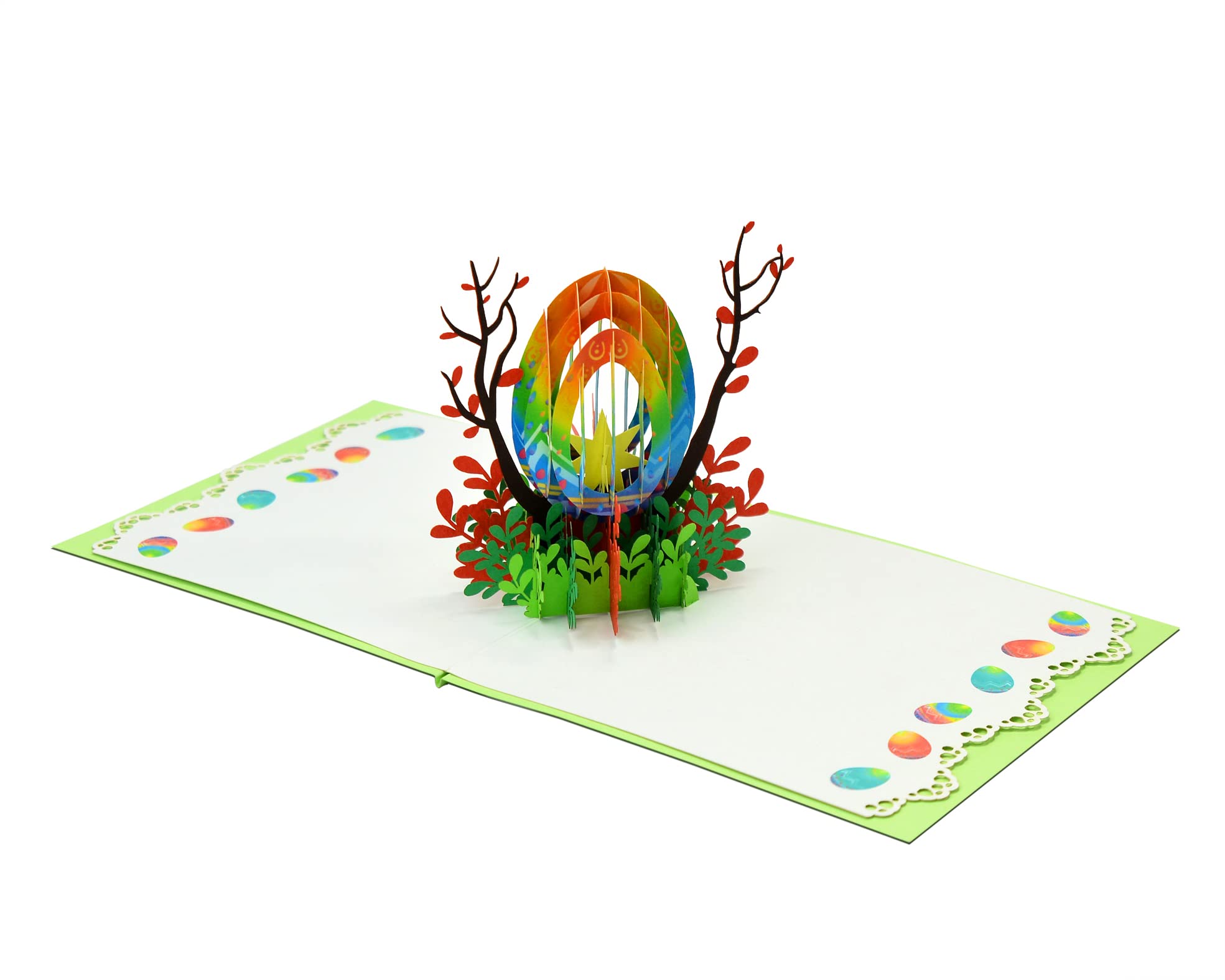 CUTPOPUP Happy Egg, Easter Cards, 3D Greeting Card, Pop Up Cards, Bunny Easter Cards (Color Egg) UK, Easter with egg, Easter with egg - Image 2