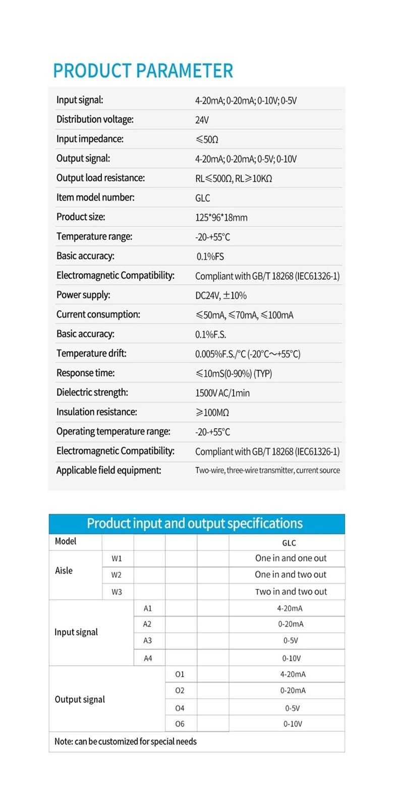 Convertitore di segnale DC24V 0-75mV 4-20mA 0-10V 0-5V 1 In 1 Out 1 In 2 Out 0-10mA 0-20mA 0-5V 1-5V Isolatore di segnale analogico(0-10V)