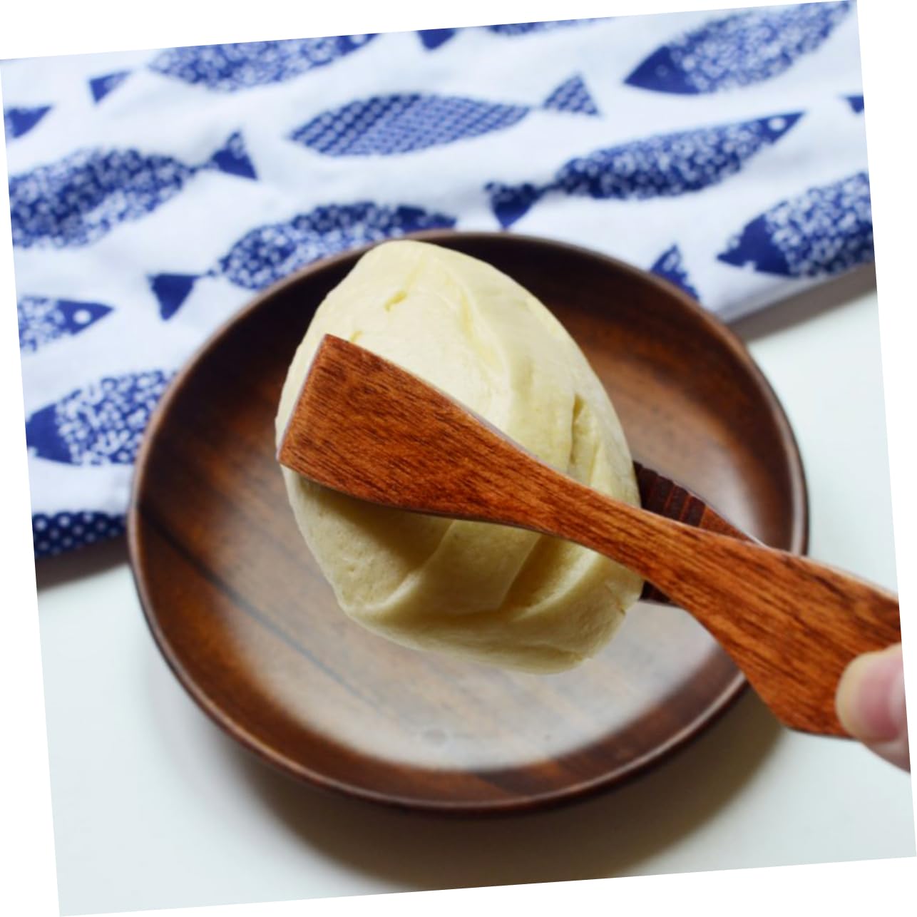 STOBAZA 1Pc Wooden Food Serving Tongs Kitchen Tongs for Bread Cake Salad and Appetizers for Home Parties and Bars and Stylish Food Clip