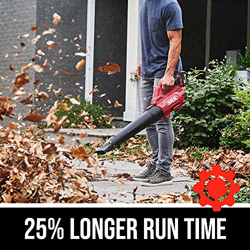 Image of SKIL BL4714B-10 PWR CORE 20 Brushless 400 CFM Leaf Blower Kit, Includes 4.0Ah Battery and Charger
