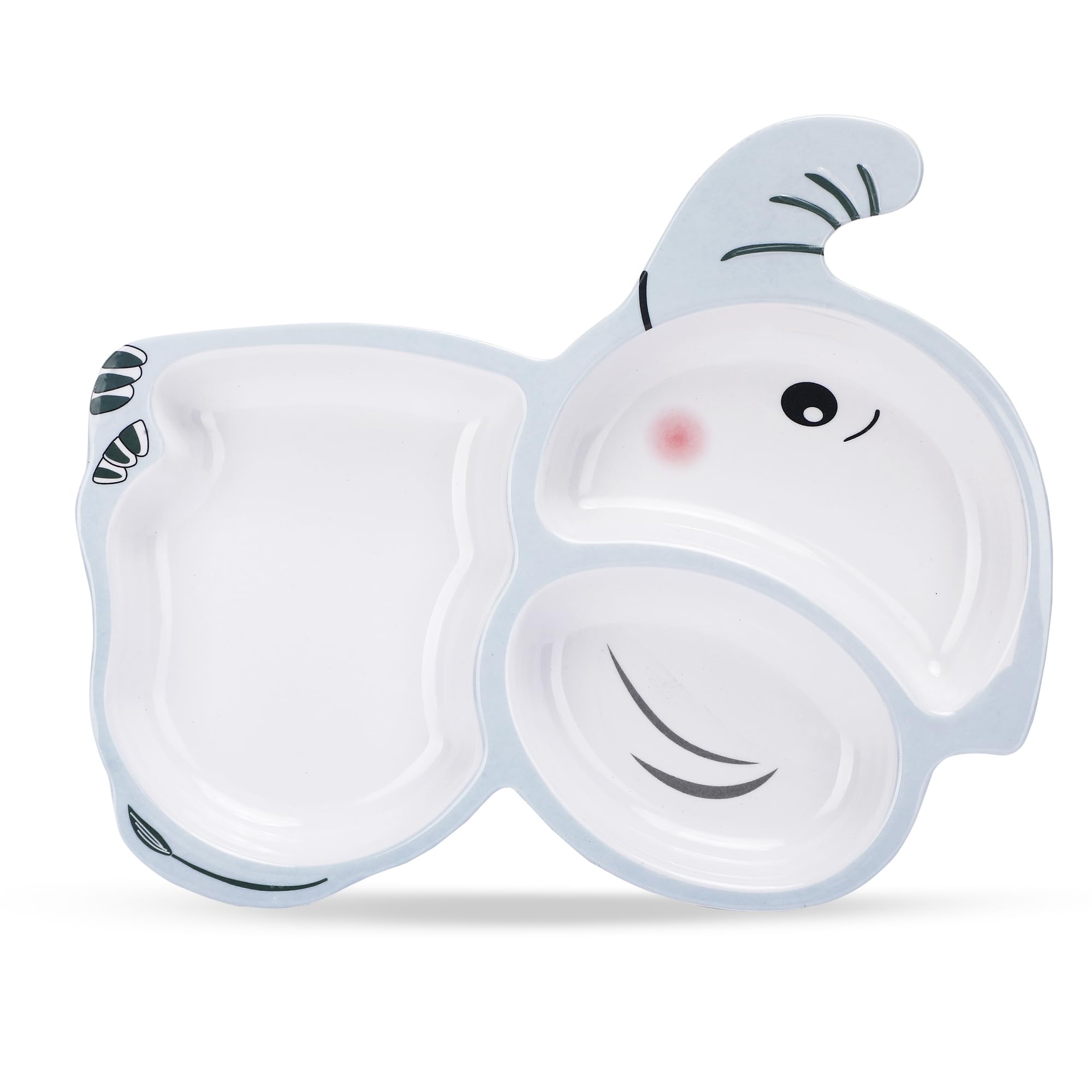 Charming Elephant Kids Plate | Cartoon Melamine Meal Plate for Toddlers and Infants | Durable, Unbreakable and Lightweight Children's Dishware for Snacks and Meals | BPA-Free and Easy Care-image-44